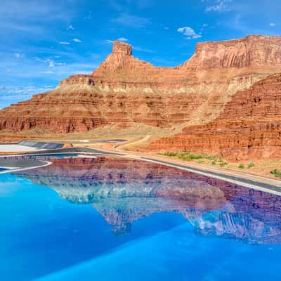 Potash drying beds, USA