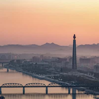 Pyongyang at sunrise, North Korea