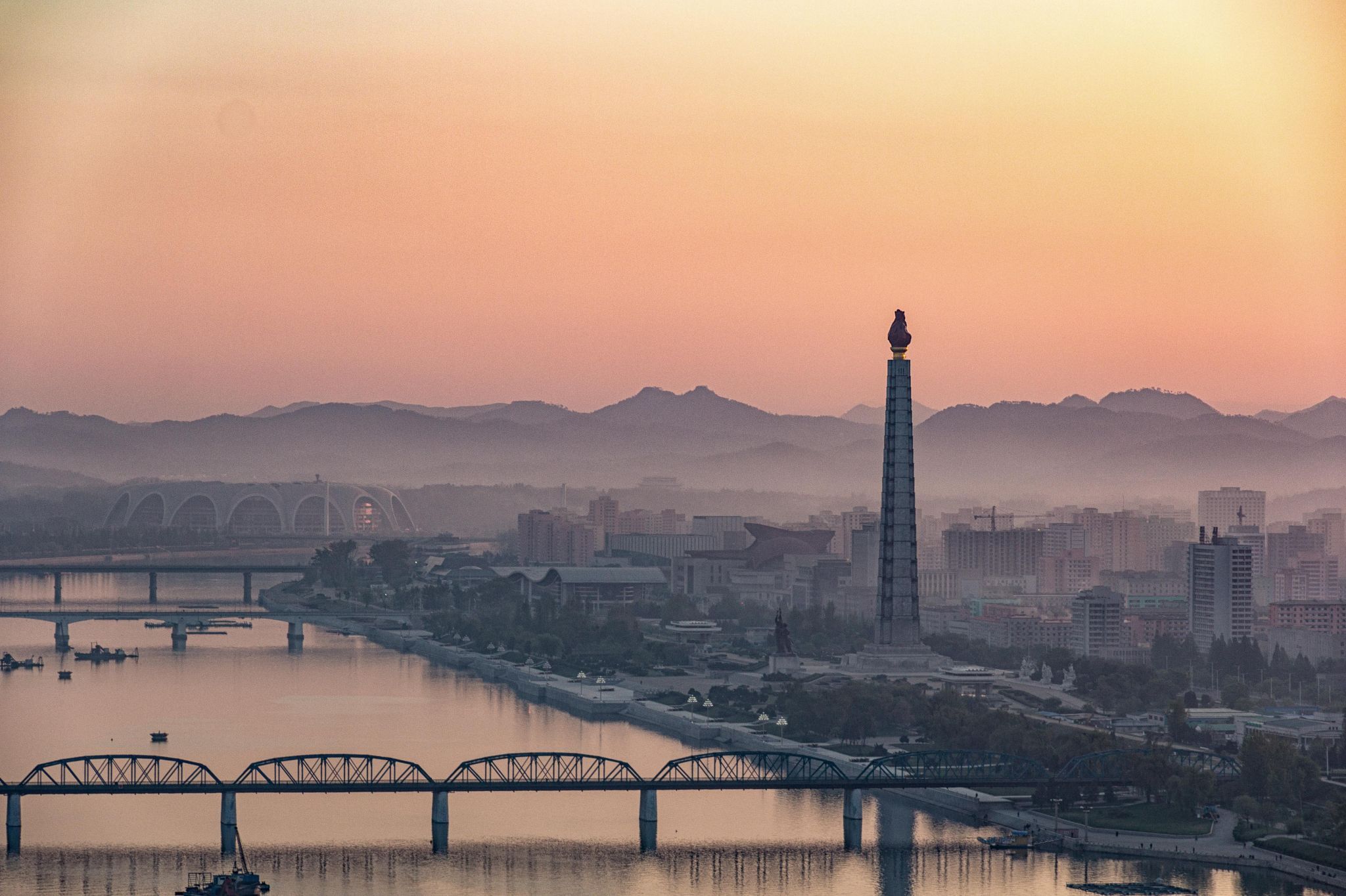 Pyongyang at sunrise, North Korea