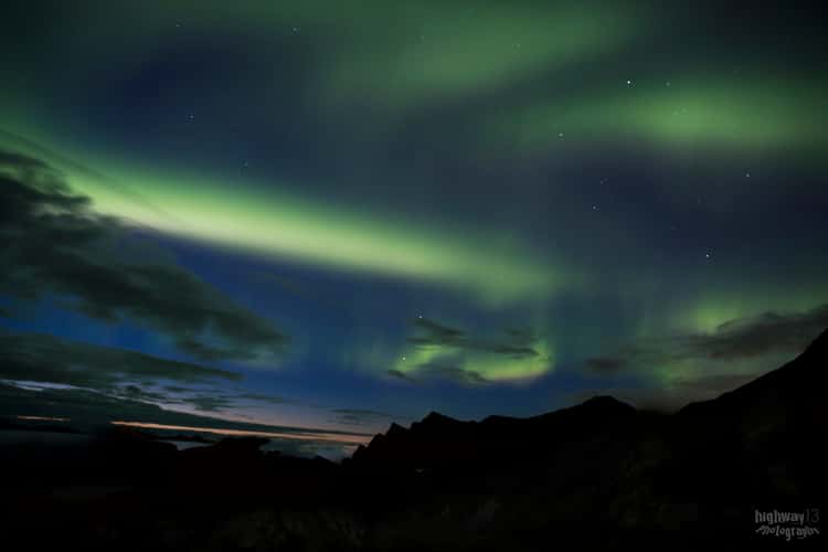 Northern Lights at Ramberg Beach, Lofoten
