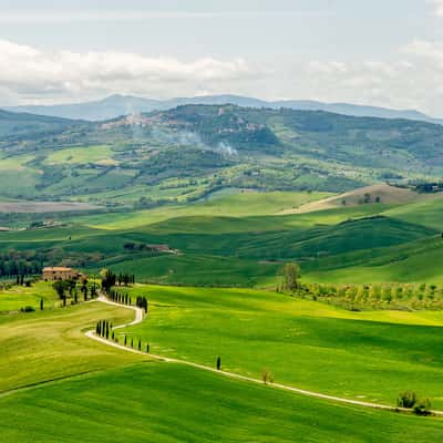 Seldom photographed site in Pienza, Tuscany, Italy