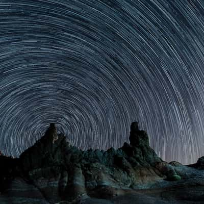 Startrails on the Teide, Spain