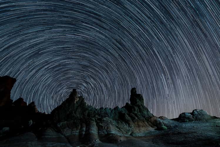 Startrails on the Teide