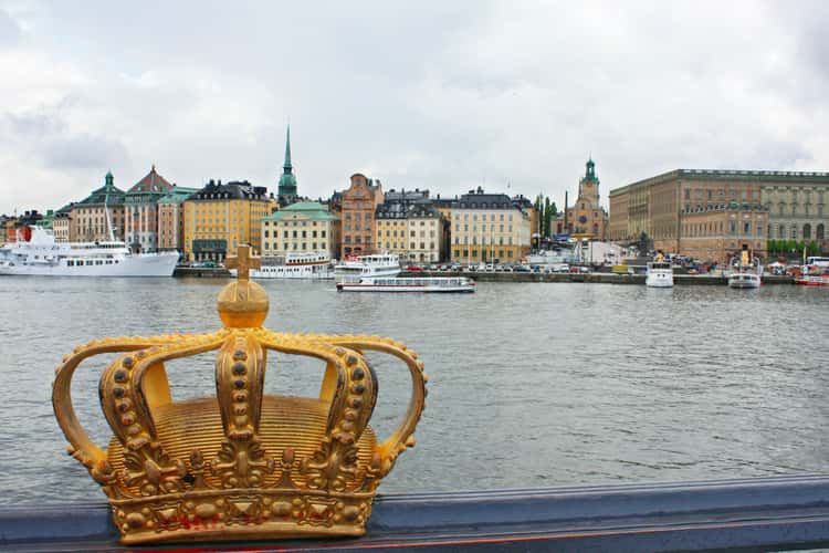 Gilded Crown on Skeppsholmsbron, Stockholm