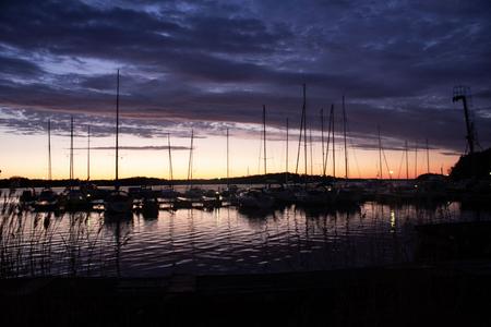 Sunrise over the docks