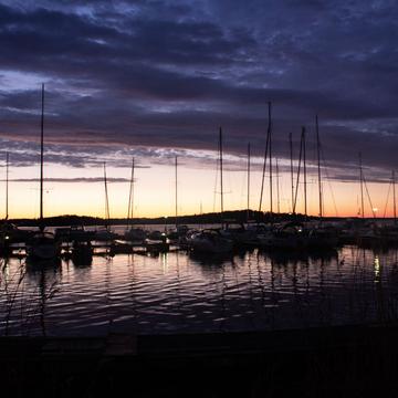 Sunrise over the docks, Sweden