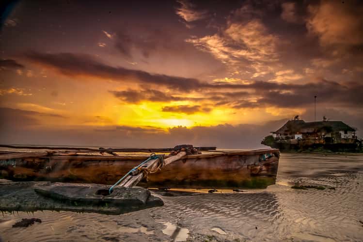 Sunrise at 'The Rock Restaurant', Dongwe Zanzibar