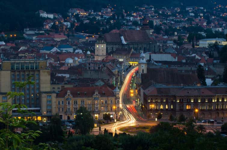 Sunset near Brasov's Fortification