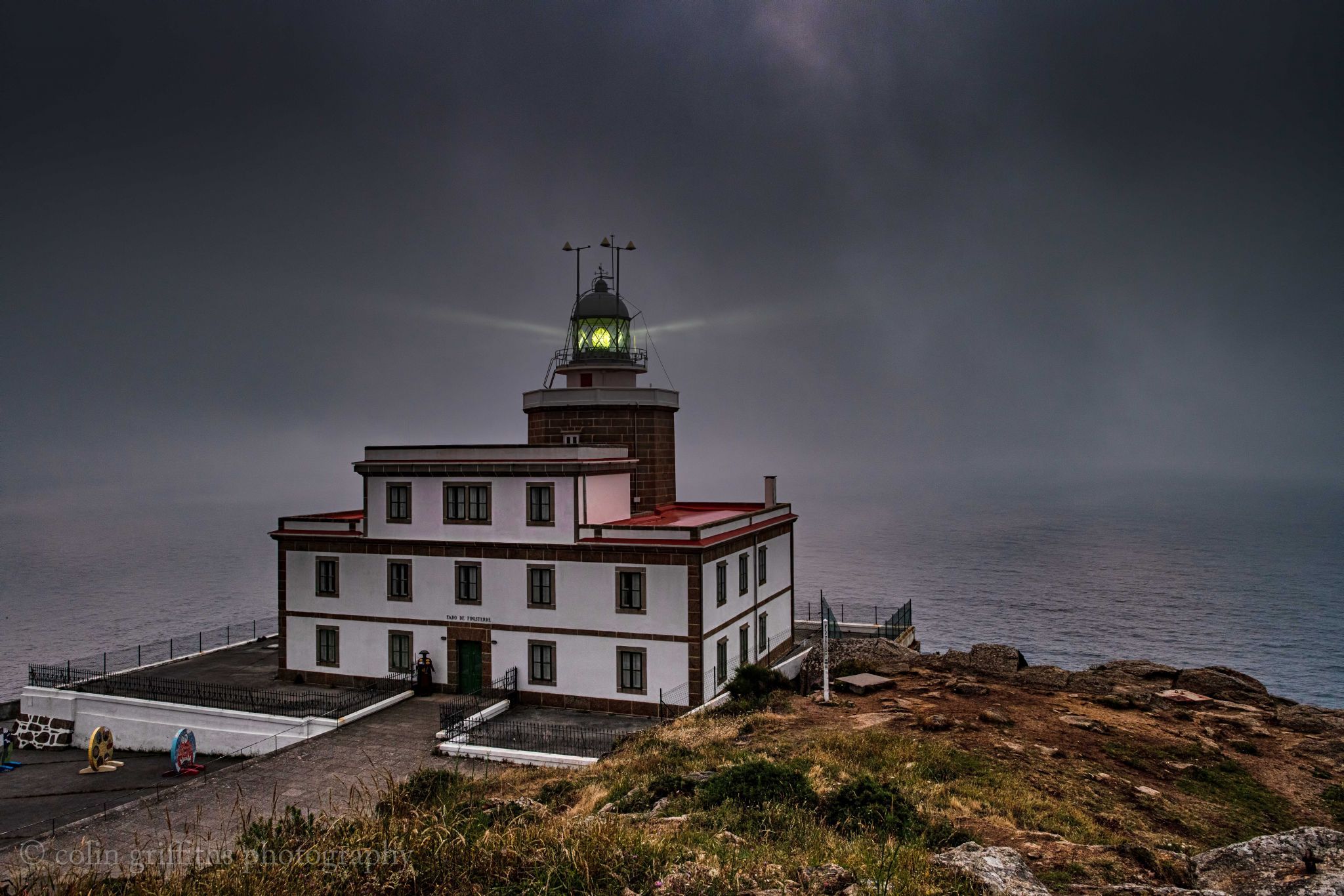 The lighthouse at Cape Finistere, Spain