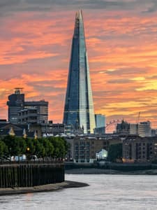 The Shard from Limehouse, Canary Wharf
