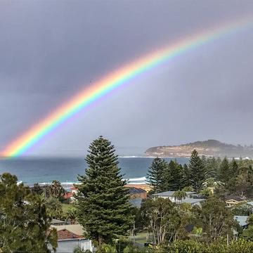 The storm is coming rainbow Mona Vale Sydney, Australia