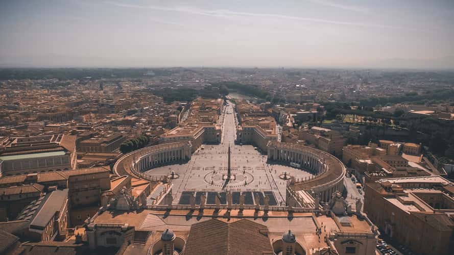 Panorama of Rome from St. Peter's Basilica