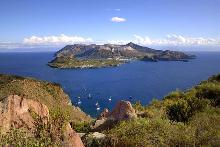 View from Lipari to Vulcano-Island