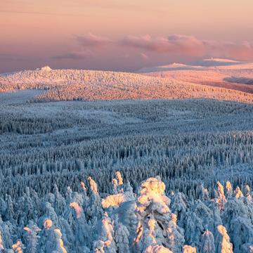 View from the Jizera Mountains to the Giant Mountains, Czech Republic