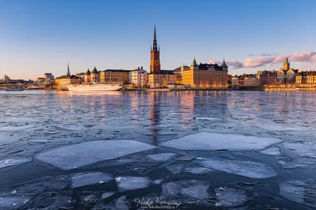 View to Gamla stan with Riddarholmen Church, Stockholm