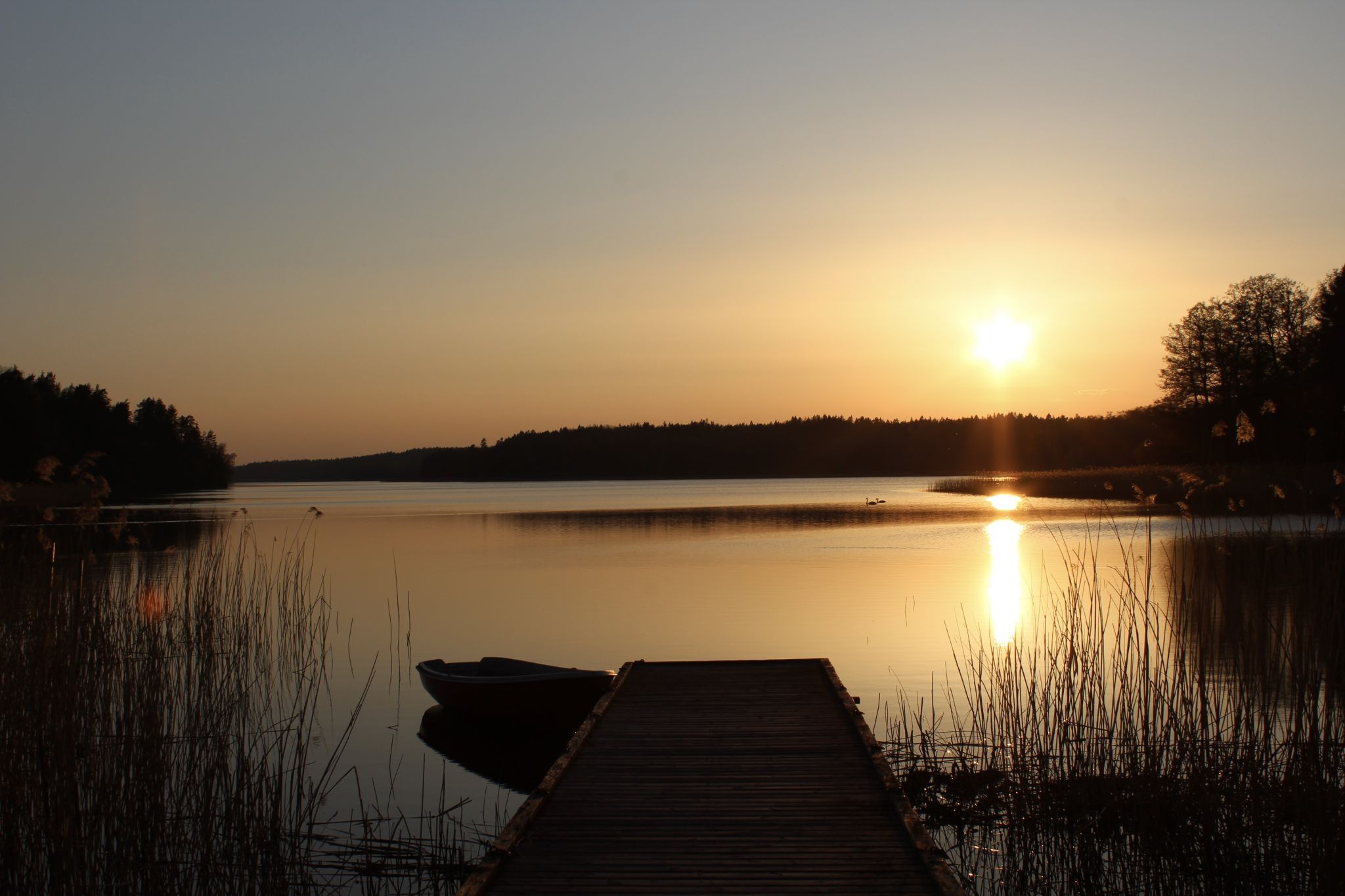 Water splash in the sunset, Sweden