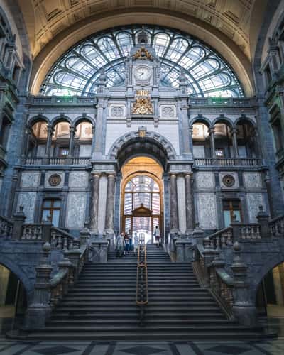 Entrance hall from the Central Station of Antwerp