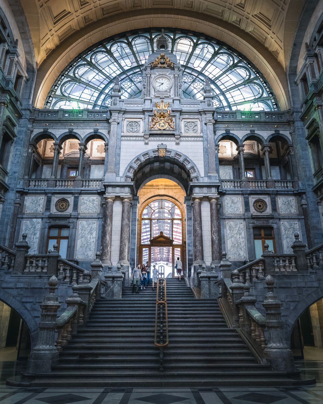 Entrance hall from the Central Station of Antwerp, Belgium
