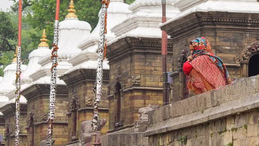 At Pashupatinath temple