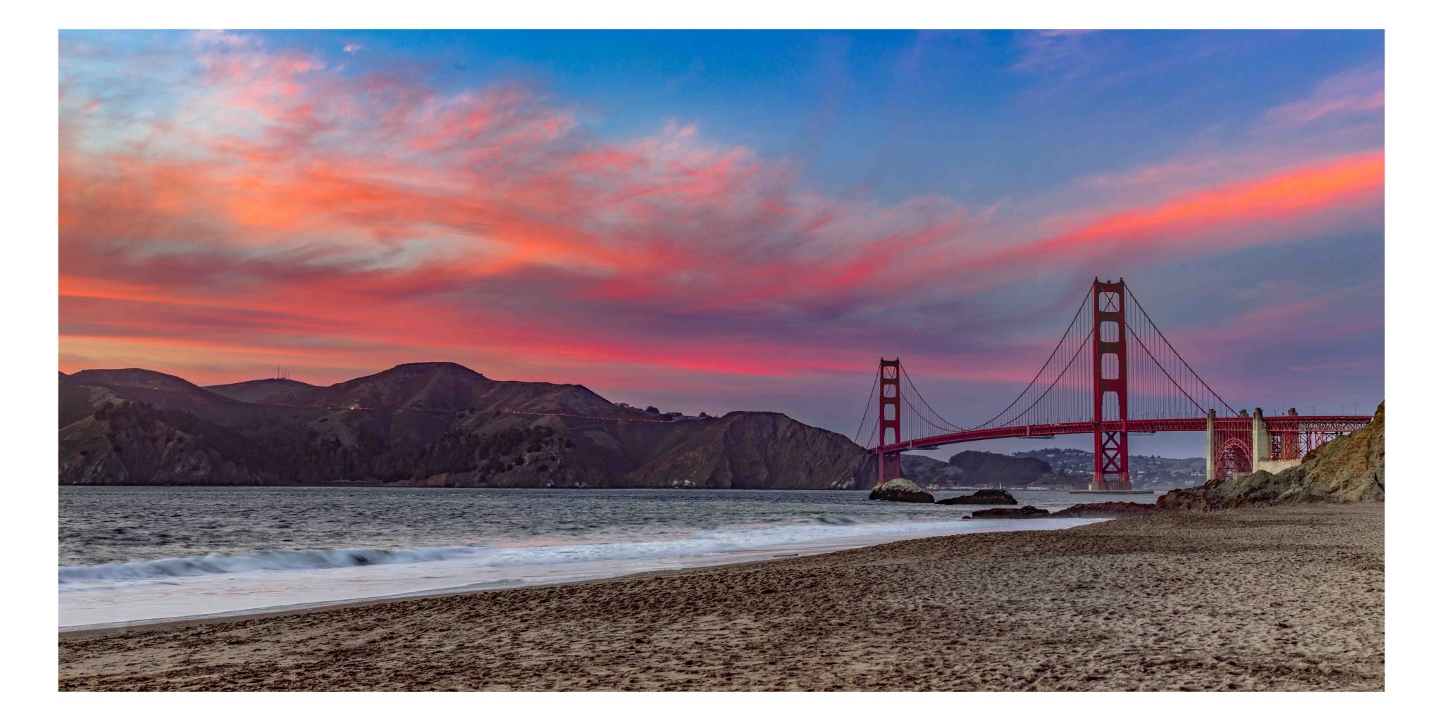 The Golden Gate Bridge From Baker Beach Usa