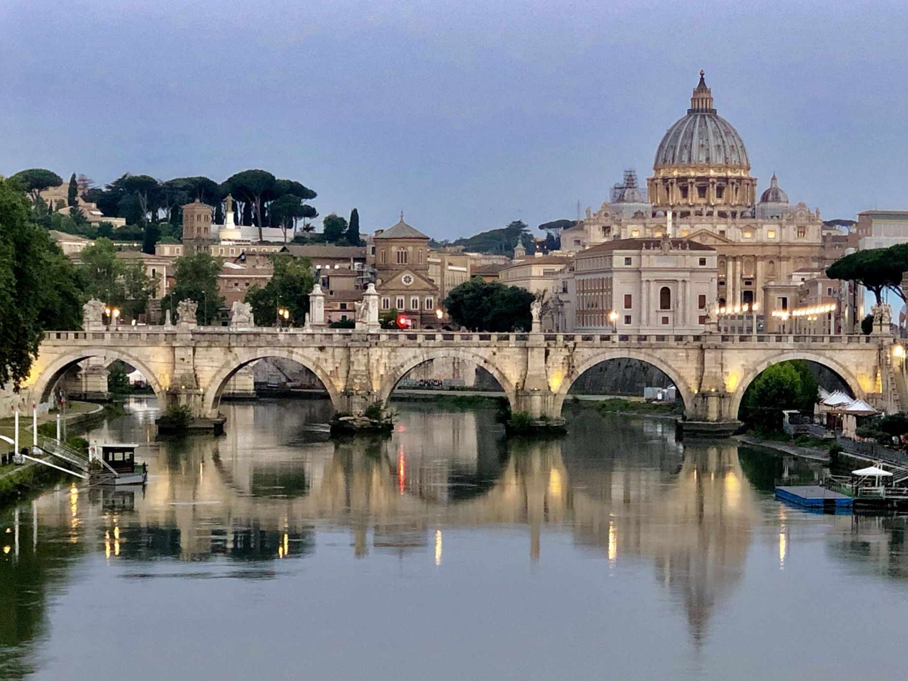 Basilica di San Pietro from Ponte Umberto I, Italy