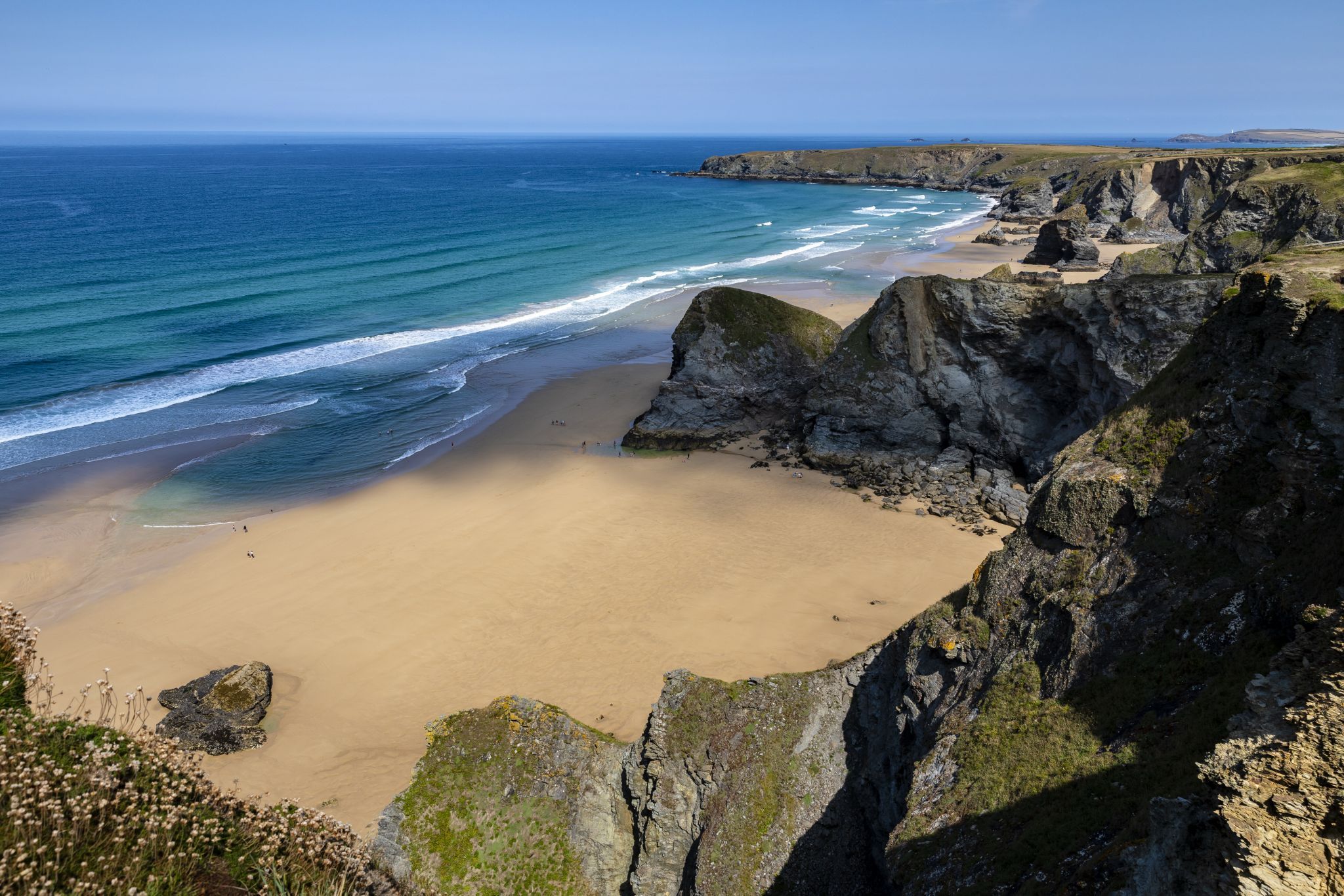 Bedruthan Steps Beach , Cornwall, United Kingdom