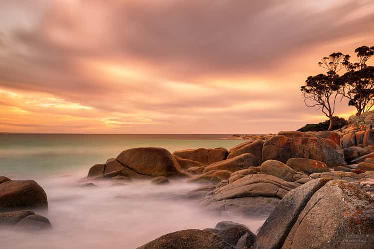 Binalong Bay sunrise, Tasmania, Australia