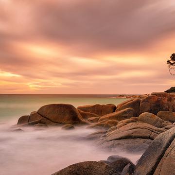 Binalong Bay sunrise, Tasmania, Australia, Australia