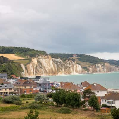 Blick auf Pourville-sur-Mer, France