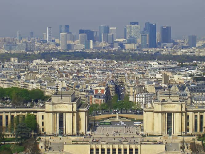 Paris City view from Eiffel tower