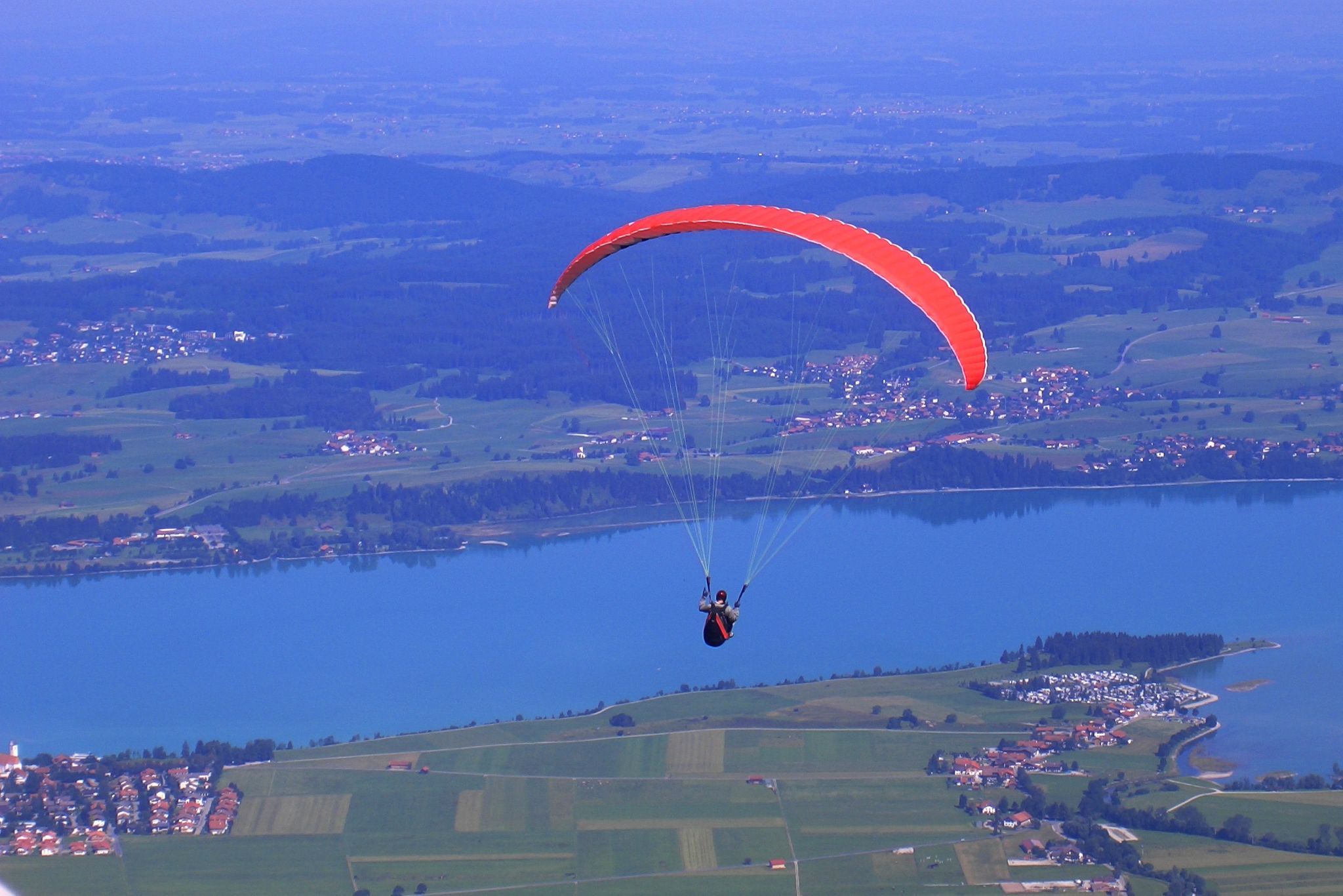 View from Tegelberg to Forggensee, Germany