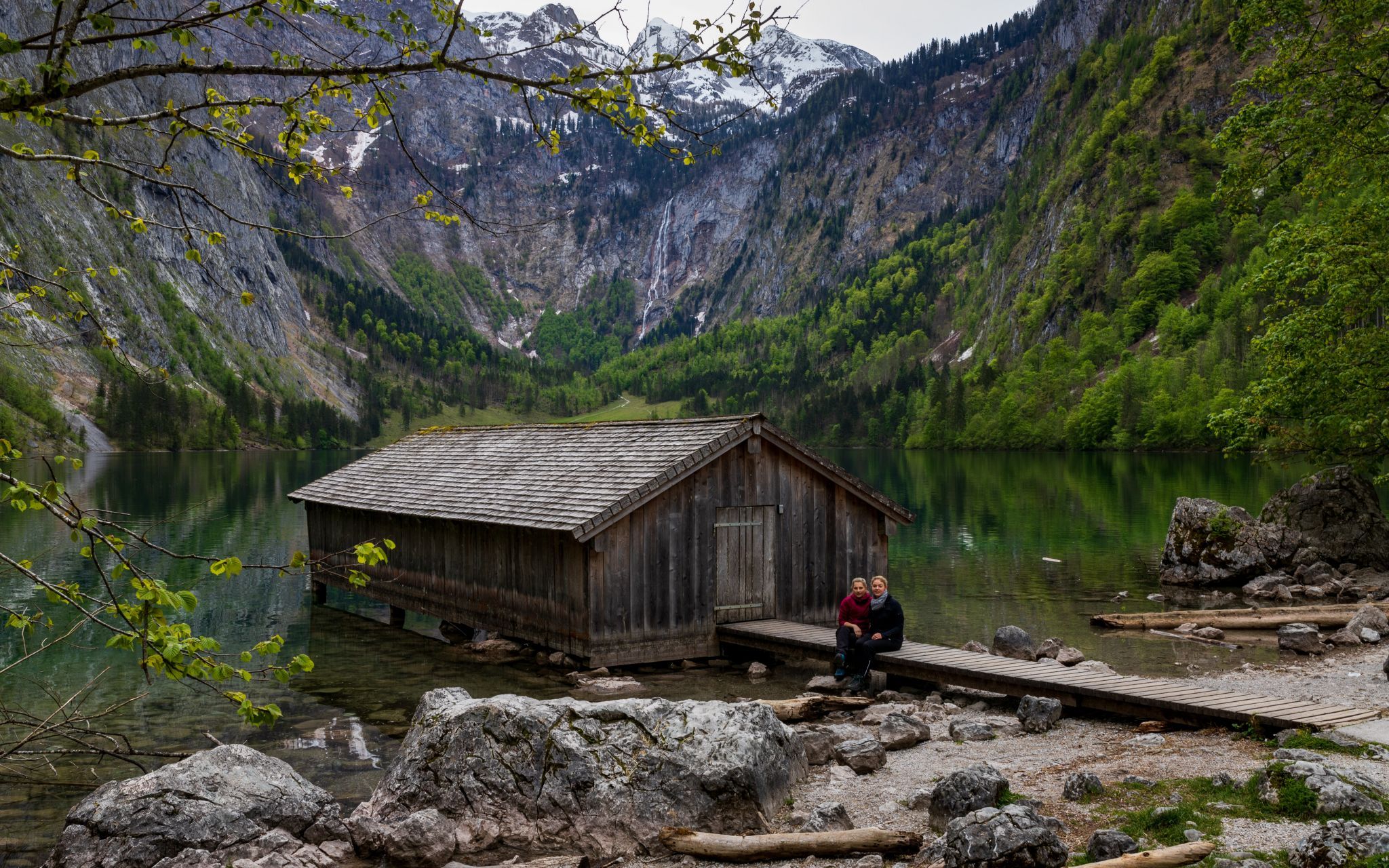 Boathouse at Lake Obersee, Bavaria, Germany