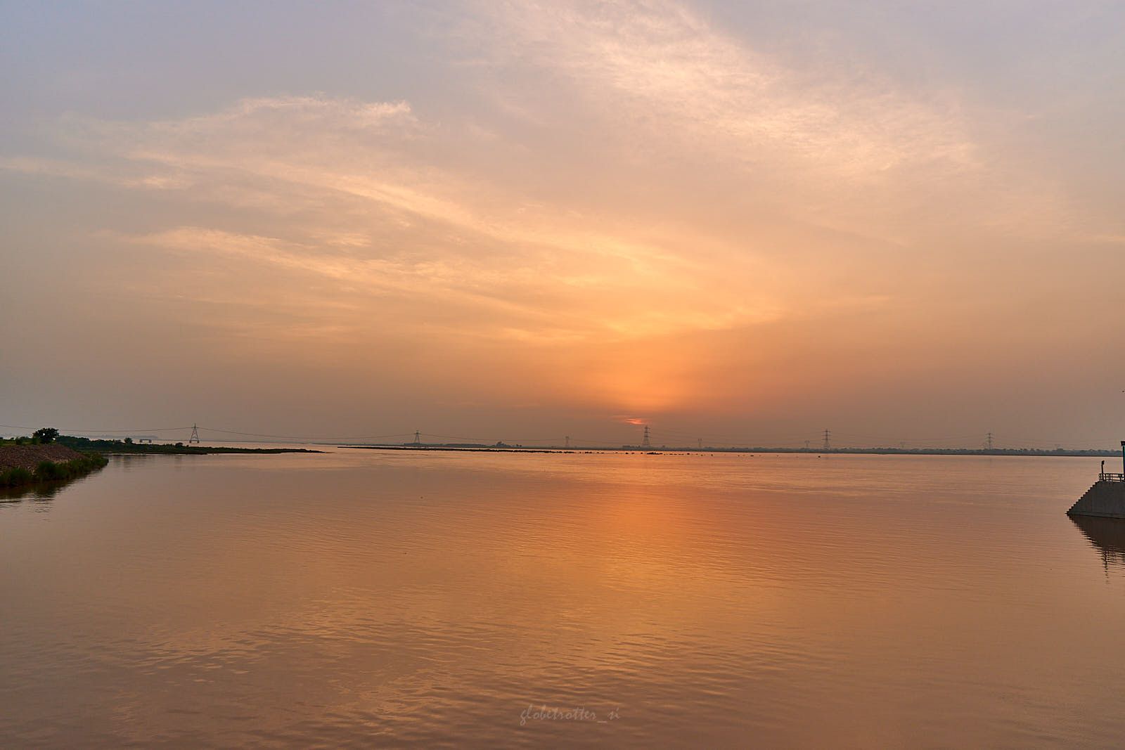 Bridge view at Khanki Barrage, Pakistan