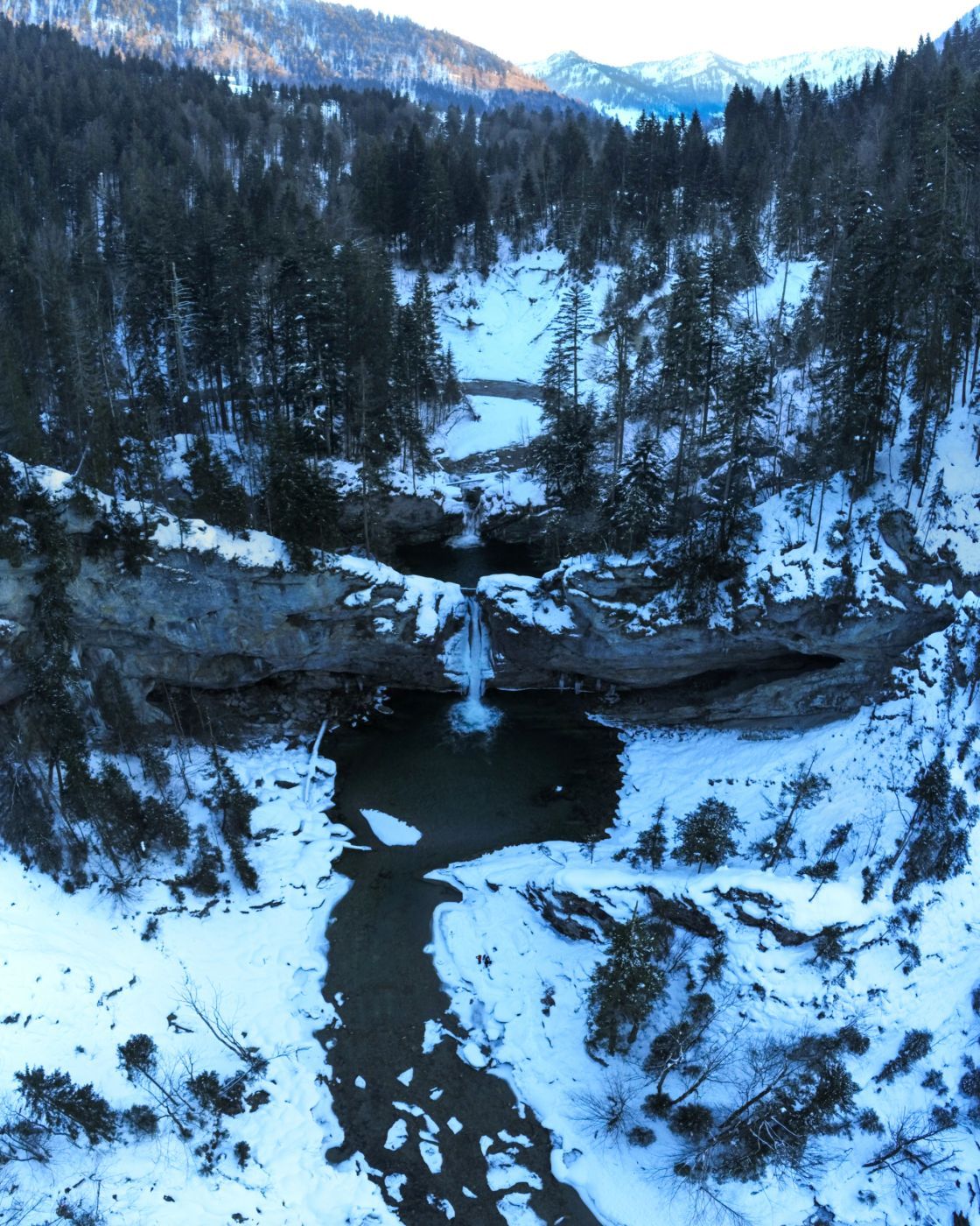 Buchenegger Waterfall from above, Germany