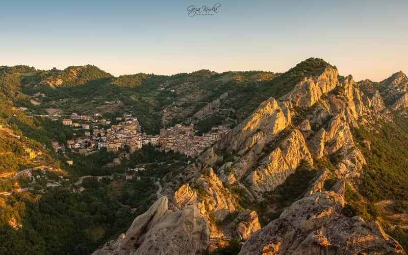 Castelmezzano with drone