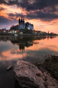 Dome from Elbe riverside, Meißen