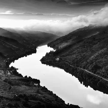 Douro Valley in the mist, Portugal