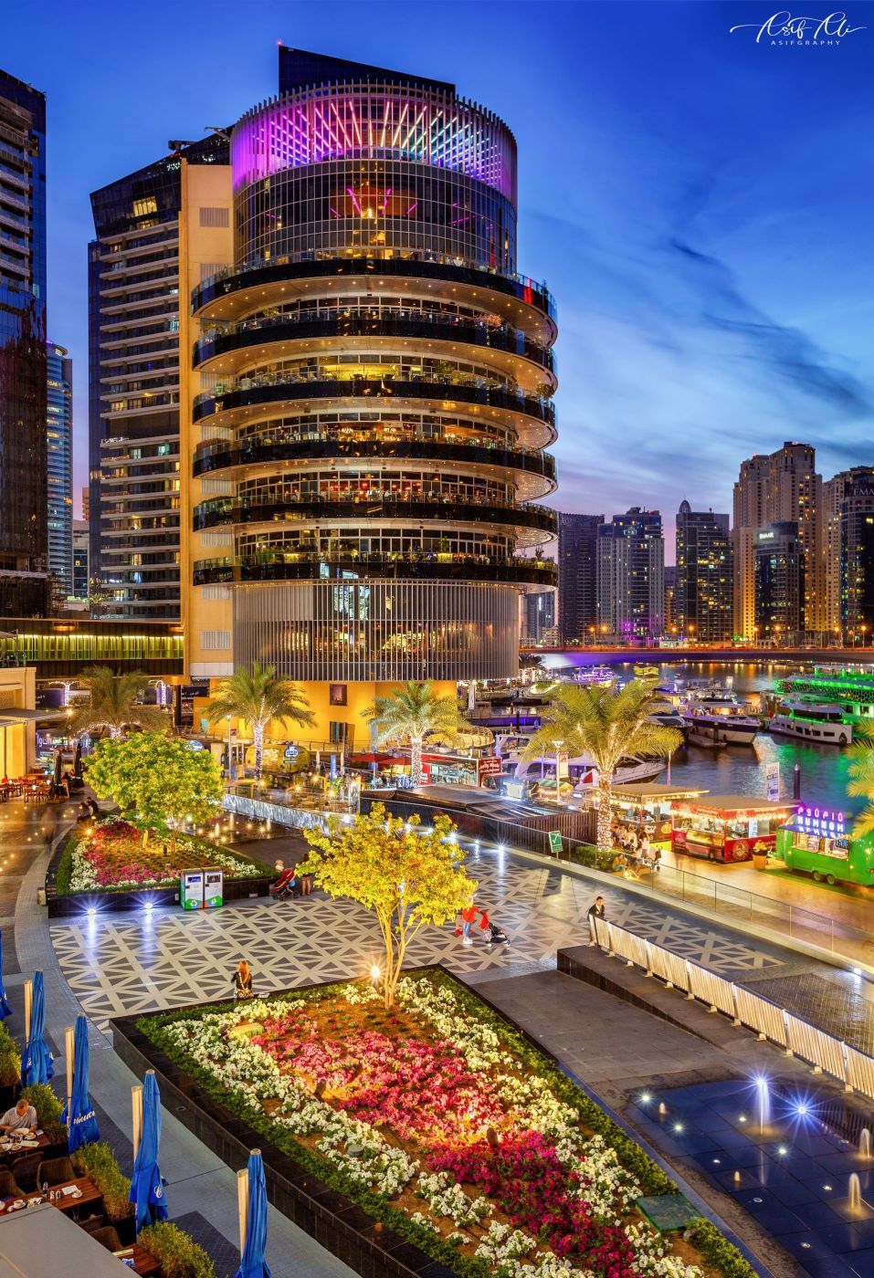 Dubai Marina from Dubai Marina Mall, United Arab Emirates
