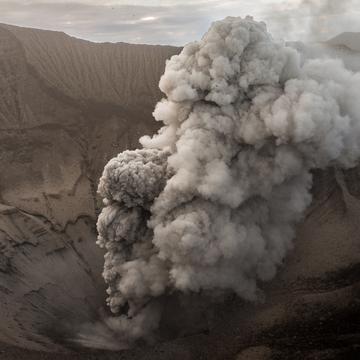 Dukono volcano fro crater, Indonesia