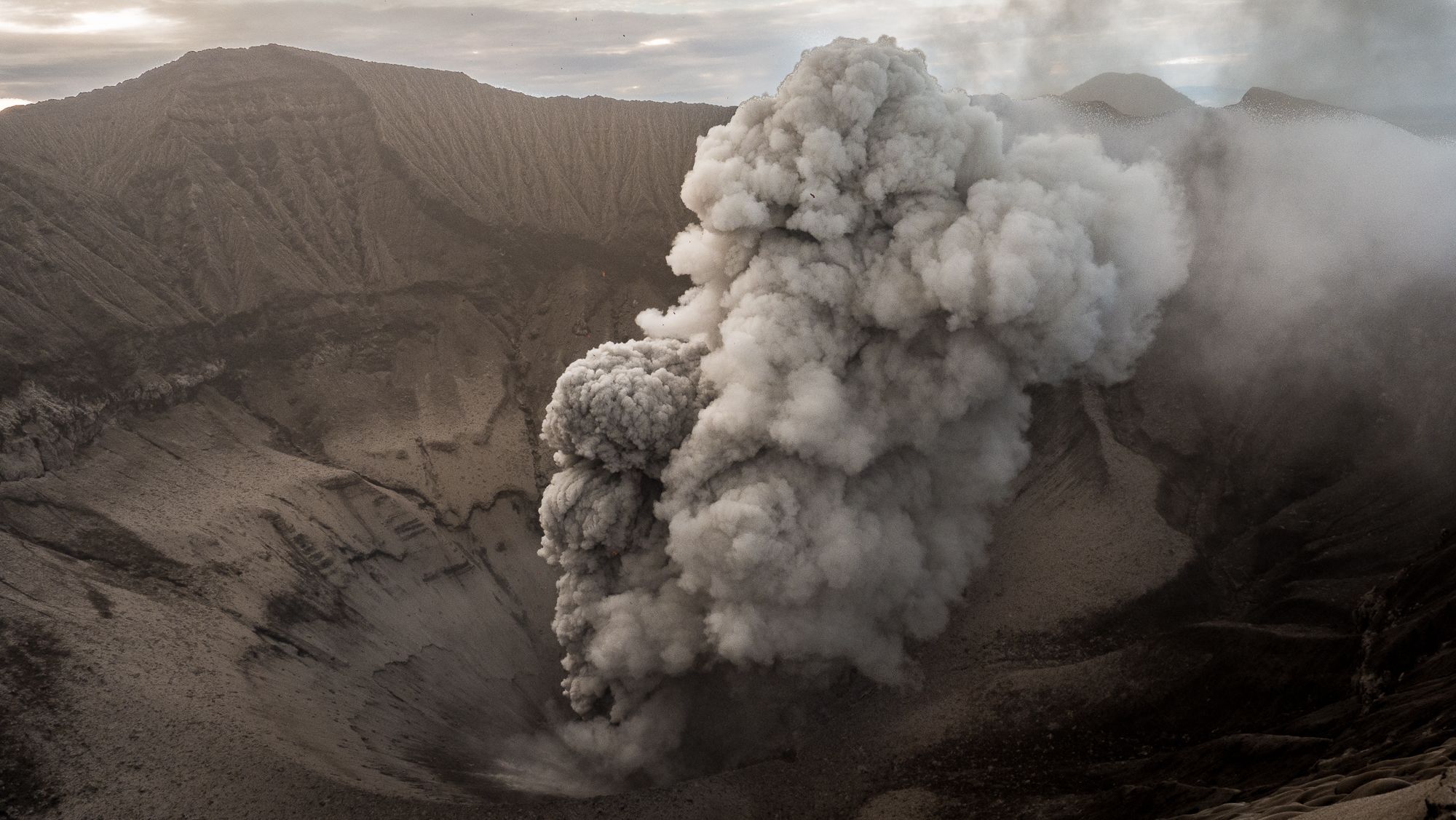 Dukono volcano fro crater, Indonesia