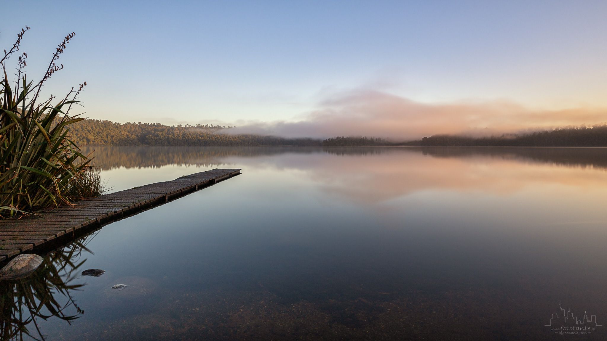 Early morning at Lake Lanthe, New Zealand, New Zealand