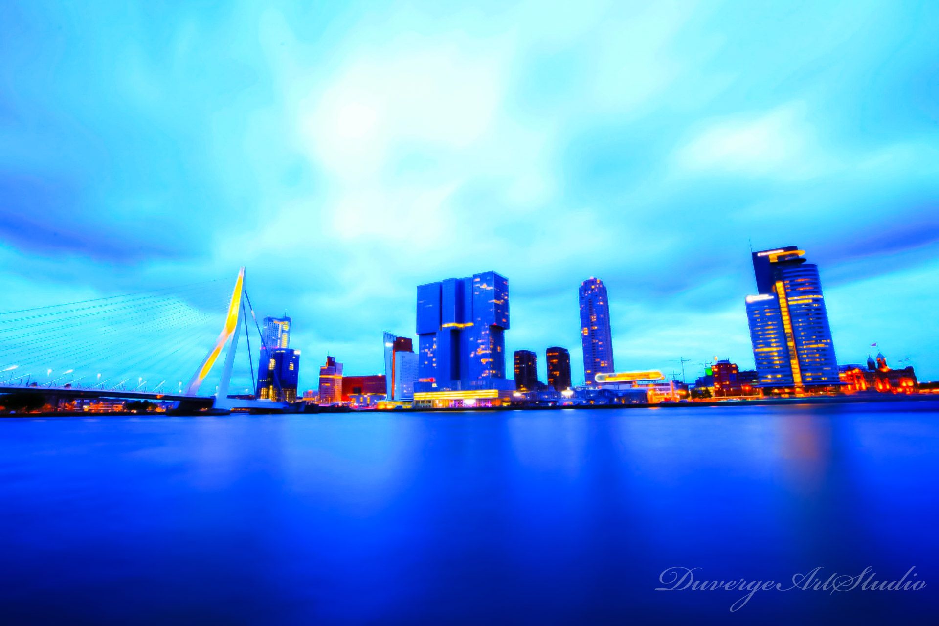 Erasmus Bridge (south view), Rotterdam, Netherlands