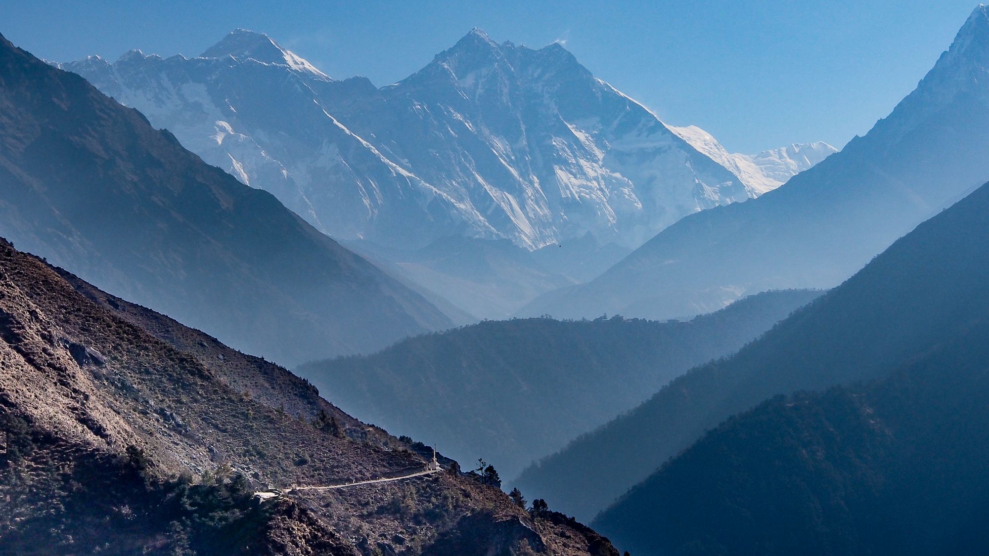 Everest from near Namche, Nepal