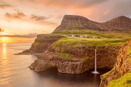 Mulafossur Waterfall, Faroe Islands