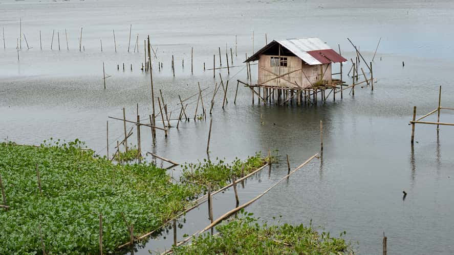 Floating houses in Poso lake