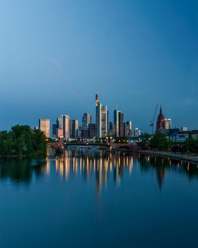 View from “Deutschherrenbridge“, Frankfurt am Main