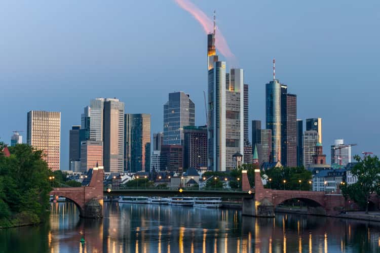 View from “Deutschherrenbridge“, Frankfurt am Main