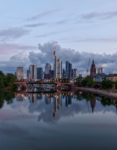 View from “Deutschherrenbridge“, Frankfurt am Main