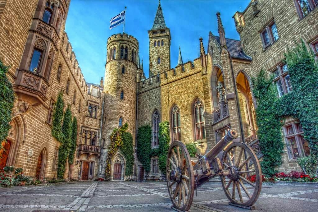 Inner courtyard Hohenzollern Castle, Germany