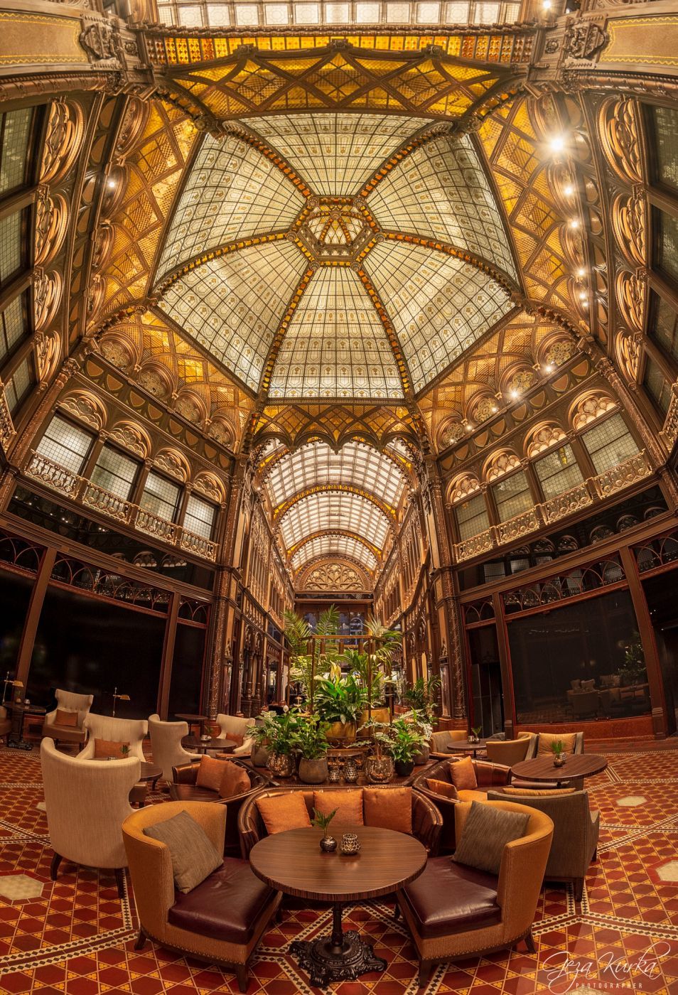 Hyatt Hotel's Hall in Budapest, Hungary